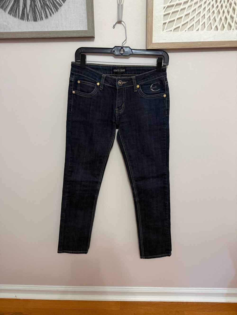 Roberto Cavalli Women's Dark Blue Slim Jeans